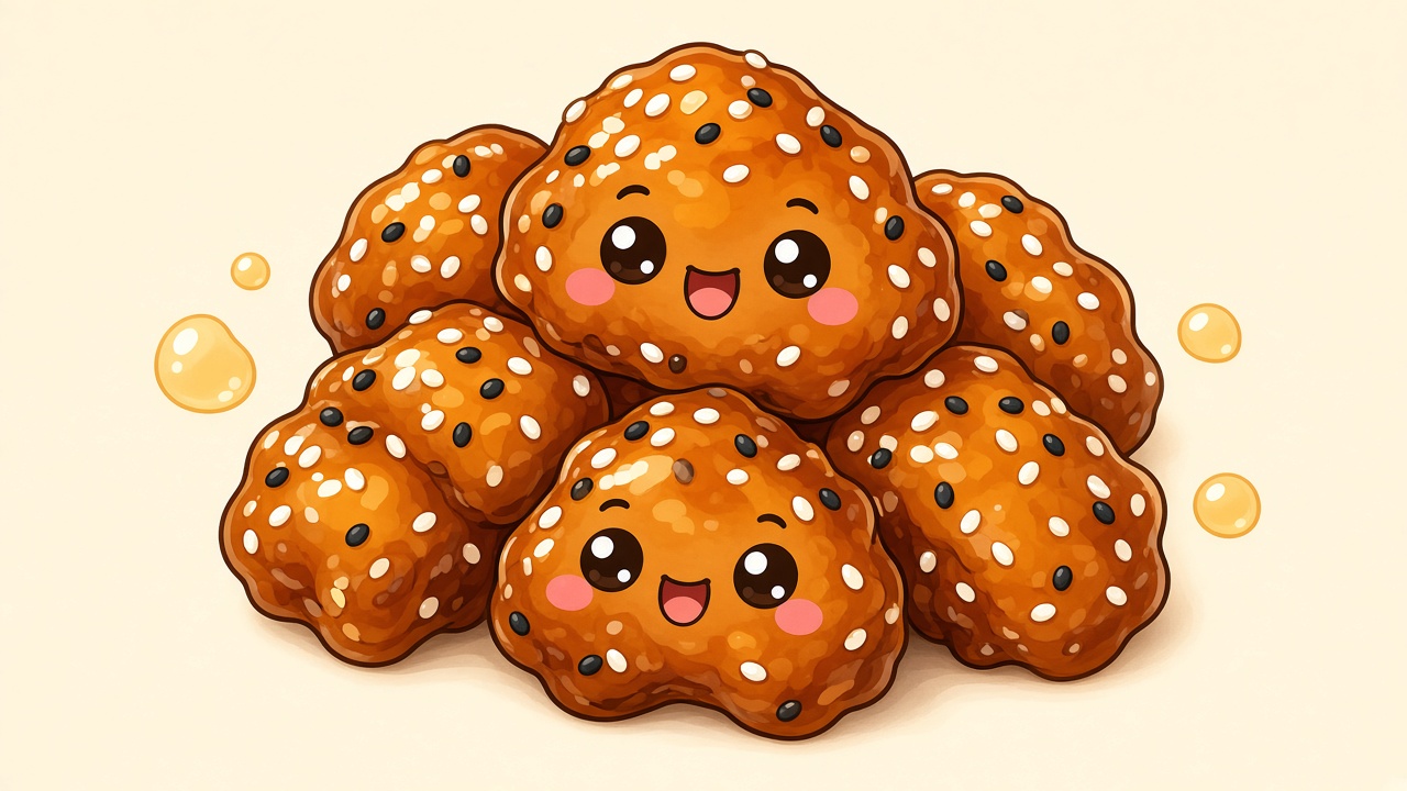 Honey soy chicken — cartoon recipe illustration