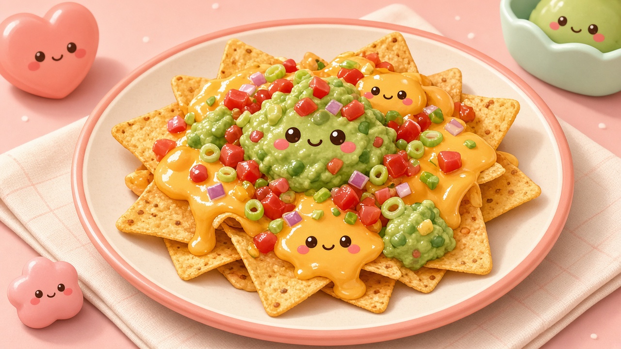 Nachos — cartoon recipe illustration